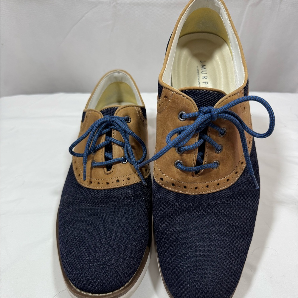 Johnston & Murphy Braydon canvas. Saddle Shoes for men size 9 1/2